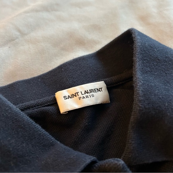 saint laurent crop tshirt navy blue - Picture 5 of 5